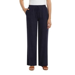 EUC Navy blue Briggs linen pant- sz XL